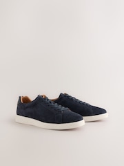 Navy Smart Casual Suede Longline Trainers - Image 1 of 7