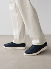 Navy Smart Casual Suede Longline Trainers - Image 3 of 7