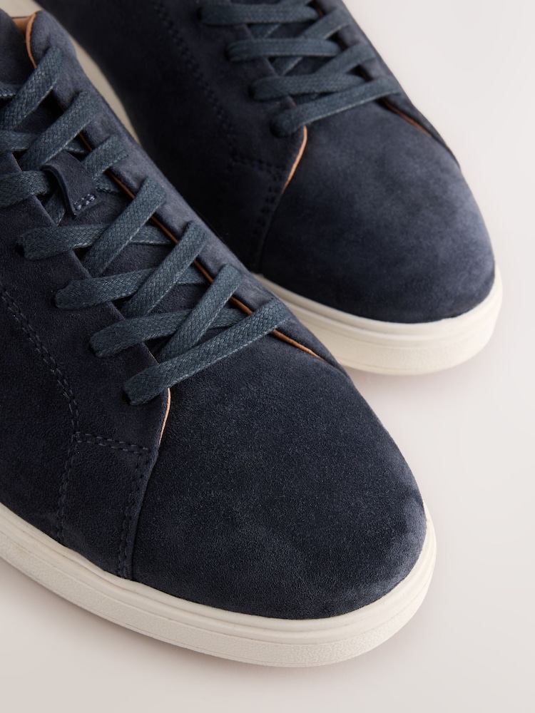Navy Smart Casual Suede Longline Trainers - Image 7 of 7