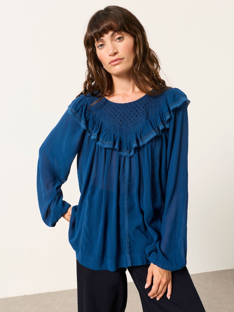 FatFace Ginny Teal Blue Petite Blouse - Image 1 of 6 FatFace Ginny Teal Blue Petite Blouse - Image 1 of 6