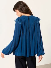 FatFace Ginny Teal Blue Petite Blouse - Image 2 of 6