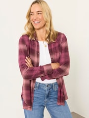 FatFace Olivia Pink Petite Check Shirt - Image 1 of 6