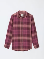 FatFace Olivia Pink Petite Check Shirt - Image 6 of 6