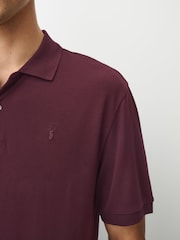 Purple Fig Regular Fit Short Sleeve Pique Polo Shirt - Image 4 of 7