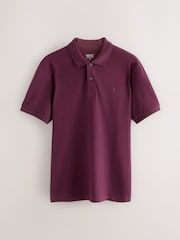 Purple Fig Regular Fit Short Sleeve Pique Polo Shirt - Image 5 of 7