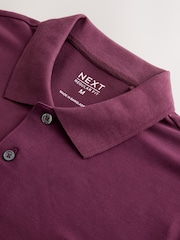 Purple Fig Regular Fit Short Sleeve Pique Polo Shirt - Image 6 of 7