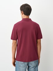 Rojo rubí - Corte estándar - Polo de manga corta de piqué - Imagen 2 de 8