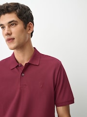 Rojo rubí - Corte estándar - Polo de manga corta de piqué - Imagen 3 de 8