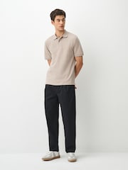 Neutral Marl Regular Fit Short Sleeve Pique Polo Shirt - Image 2 of 8