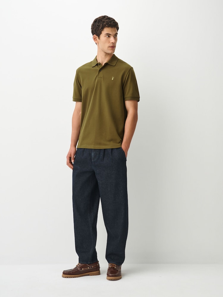 Verde de MOSS - Corte estándar - Polo de manga corta de piqué - Imagen 2 de 5