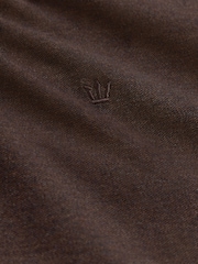 Brown Marl Regular Fit Long Sleeve Pique Polo Shirt - Image 7 of 8