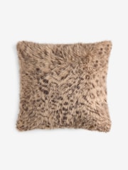 50 x 50cm Polštář z umělé kožešiny s leopardím Potiskem - Obrázek 4 z 4