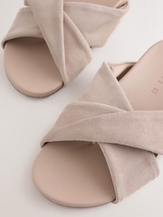 Pink/Neutral Standard Fit Twist Footbed Sandals - Image 4 of 5