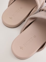 Pink/Neutral Standard Fit Twist Footbed Sandals - Image 5 of 5