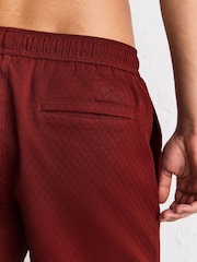 Raudona - Tekstūruoti 5 colių maudymosi šortai - 2 paveikslėlis iš 8