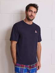 Blue Tartan - طقم من بيجامة مربعات بكُم قصير - صورة 2 من 7