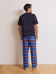 Blue Tartan - طقم من بيجامة مربعات بكُم قصير - صورة 5 من 7