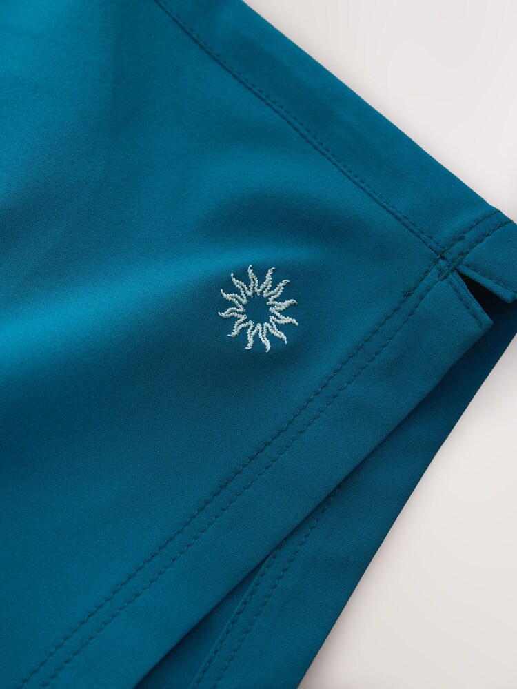 Teal Blue Motion-Flex Swim Shorts - Image 4 of 4