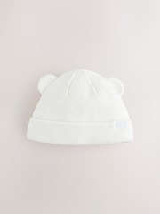 Grey / Cream Rib Baby Beanie Hats 2 Pack - Image 4 of 7