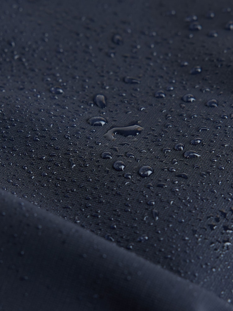 Navy Showerproof Hooded Coat With Brushed Lining - Image 12 of 12