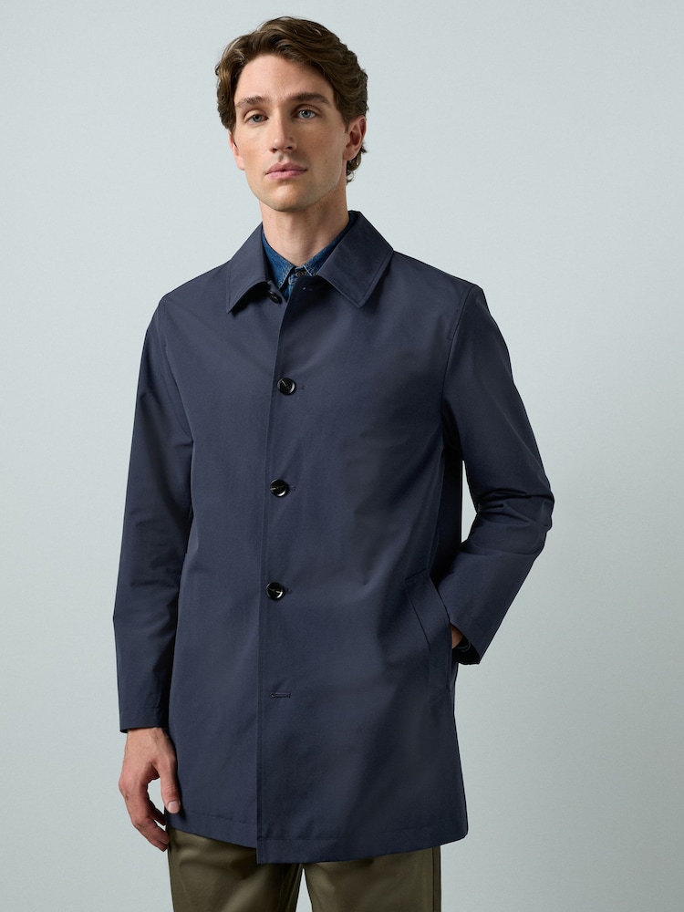 Navy Showerproof Trench Coat - Image 1 of 11