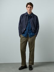 Navy Showerproof Trench Coat - Image 2 of 11