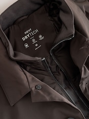 Brown Shower Resistant Padded Funnel Neck Coat - Image 3 of 5