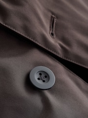 Brown Shower Resistant Padded Funnel Neck Coat - Image 5 of 5