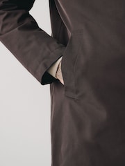 Brown Shower Resistant Padded Funnel Neck Coat - Image 8 of 13