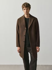 Brown N. Premium Epsom Overcoat with Wool - Image 1 of 12