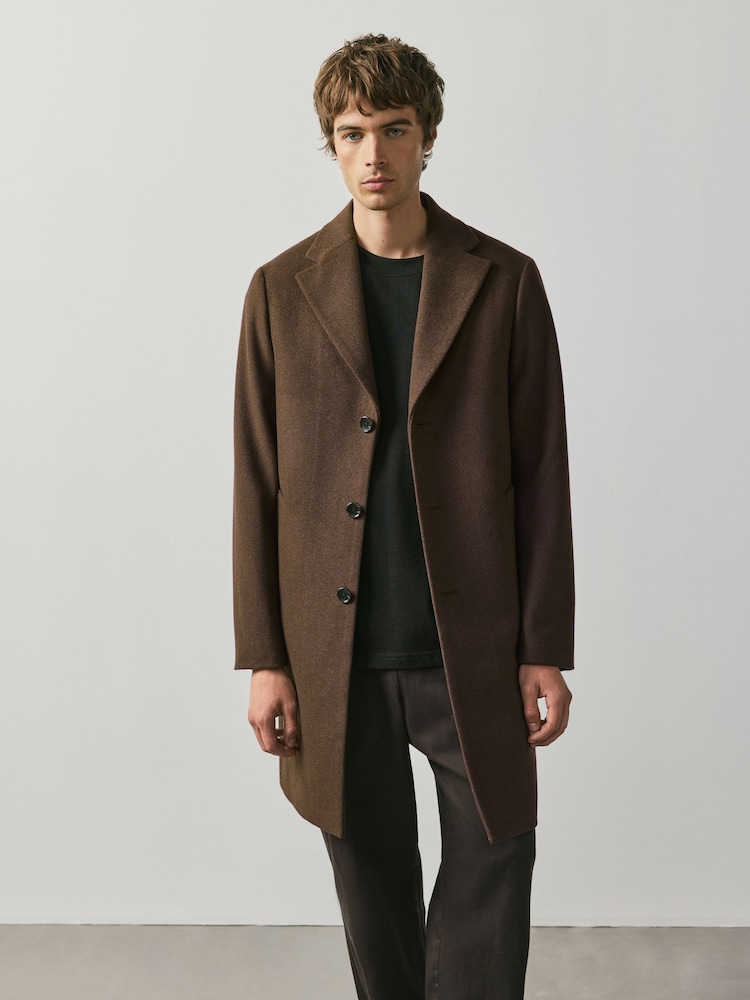 Brown N. Premium Epsom Overcoat with Wool - Image 1 of 12