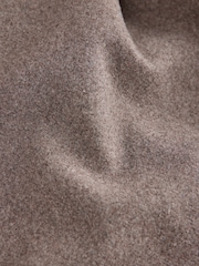 Oatmeal Wool Blend Mock Gilet Herringbone Padded Coat - Image 3 of 6