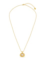 Orelia London Gold Tone Tone Statement Molten Pearl Necklace - Image 1 of 5