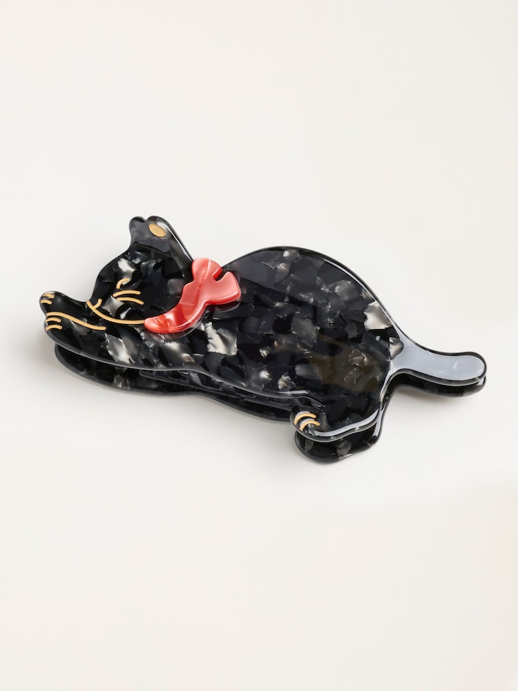 FatFace Black Cat Claw Clip - Image 1 of 2 FatFace Black Cat Claw Clip - Image 1 of 2