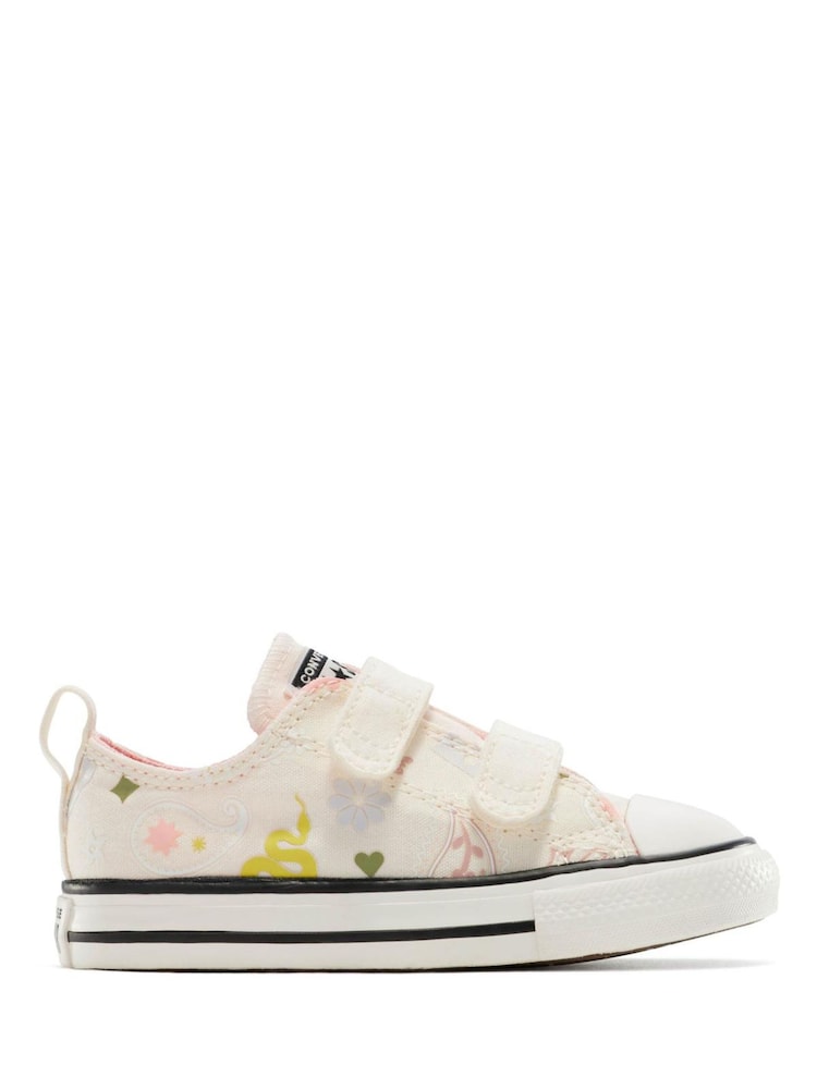 Converse White Chuck Taylor All Star 2V Paisley Pop Low Trainers - Image 1 of 2 Converse White Chuck Taylor All Star 2V Paisley Pop Low Trainers - Image 1 of 2
