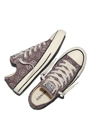 Converse Purple Chuck Taylor All Star Paisley Pop Trainers - Image 3 of 5