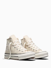 Converse Natural Chuck Taylor All Star Eva Lift Paisley Trainers - Image 3 of 4