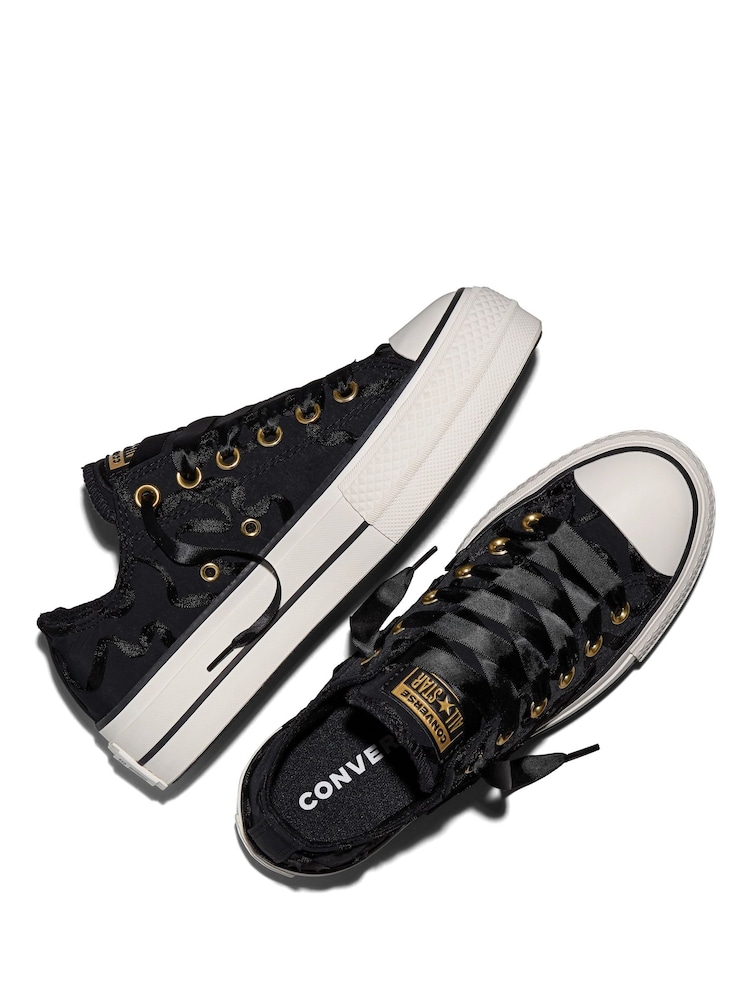 Converse Chuck Taylor All Star Lift Ribbon Low Trainers - Imagem 2 de 6
