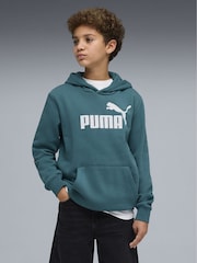 Puma Green ESS No.1 Logo Fleece Hoodie - Image 1 of 5