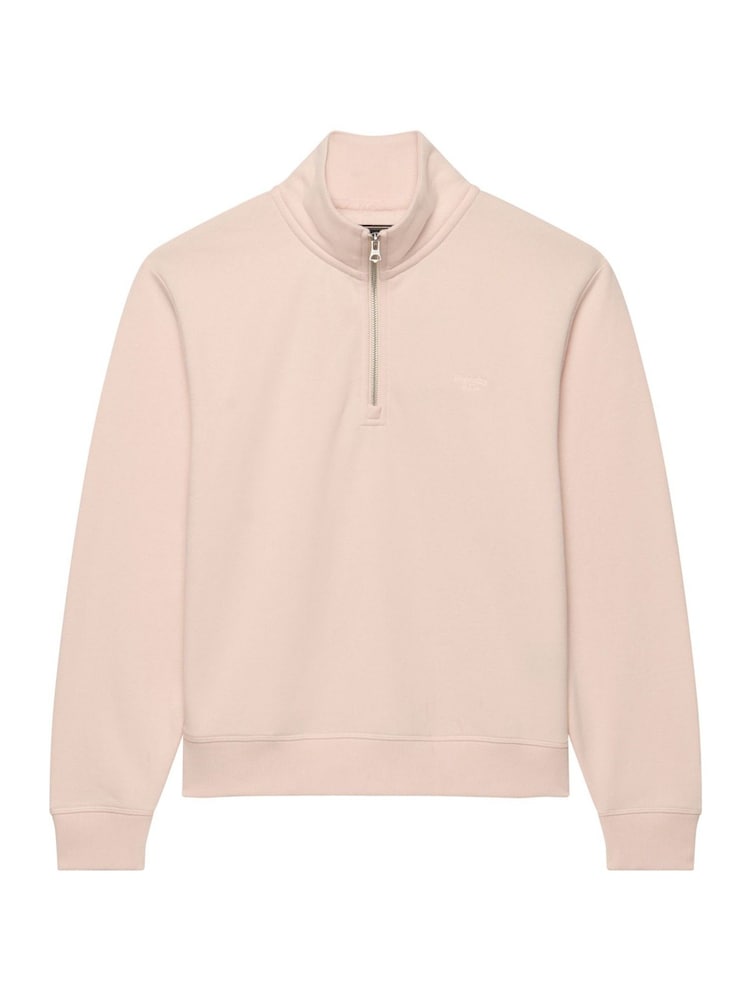 Superdry Pink Signature Emb Half Zip Sweat Top - Image 3 of 3