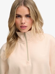 Superdry Pink Signature Emb Half Zip Sweat Top - Image 5 of 7