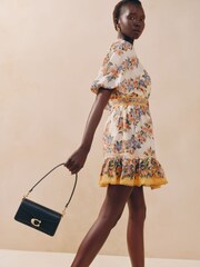 Farm Rio Yellow Hilo Stripes Sand Mini Dress - Image 6 of 6