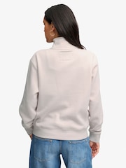 Superdry Cream Signature Emb Half Zip Sweat Top - Image 2 of 7
