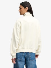 Superdry Cream Ornate Script Half Zip Sweat Top - Image 5 of 7