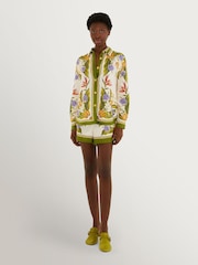 Farm Rio Green Tropical Scarf Sand Shirt - Image 5 of 5