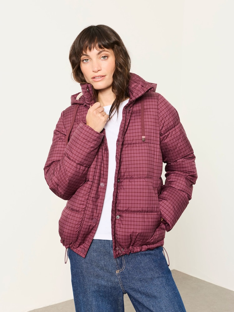 FatFace Carly Purple Short Puffer Jacket - Image 1 of 6 FatFace Carly Purple Short Puffer Jacket - Image 1 of 6
