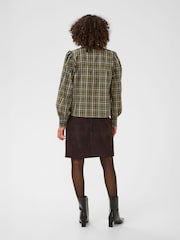 Kaffe Green Chris Long Sleeve V-Neck Tie Blouse - Image 2 of 6