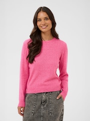 Kaffe Pink Lenia Long Sleeve Jumper - Image 1 of 5