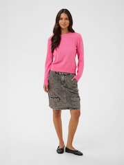 Kaffe Pink Lenia Long Sleeve Jumper - Image 3 of 5