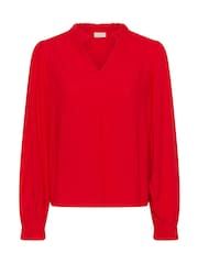 Kaffe Red KAelly Long Sleeve Blouse - Image 6 of 6